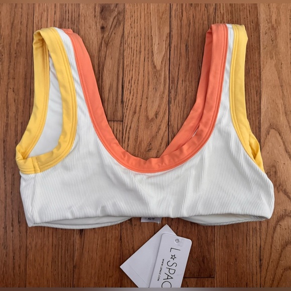 L*Space Lala Bikini Top in Cream/Lemon Drop/Tangy - Picture 5 of 7
